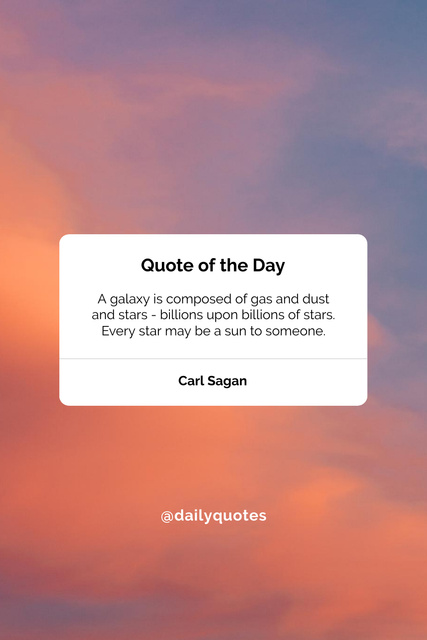 Quote of the day on pink sky Pinterest tervezősablon
