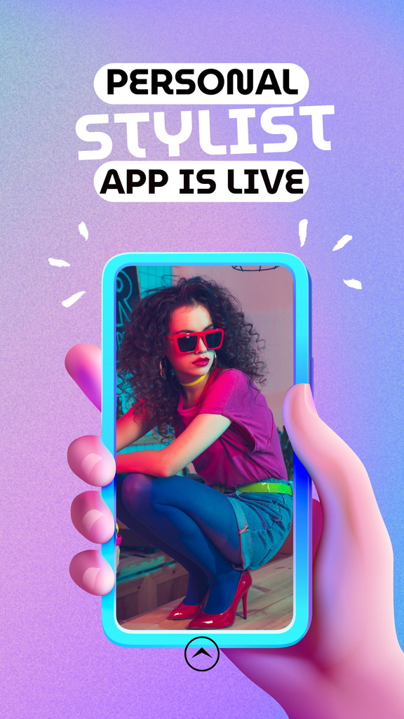Template di design Personal Stylist Application for Mobile Phone Instagram Story