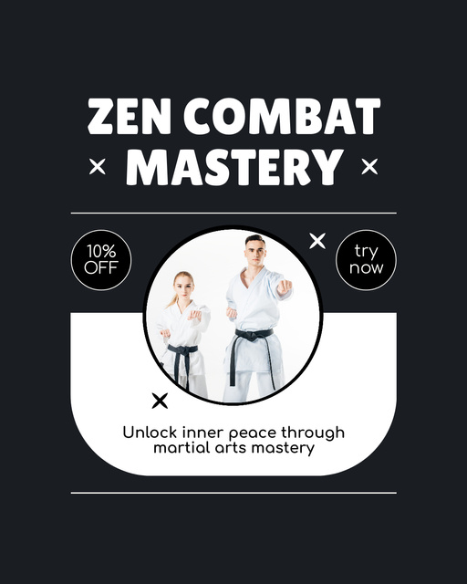 Szablon projektu Discount Offer on Martial Arts Training Instagram Post Vertical