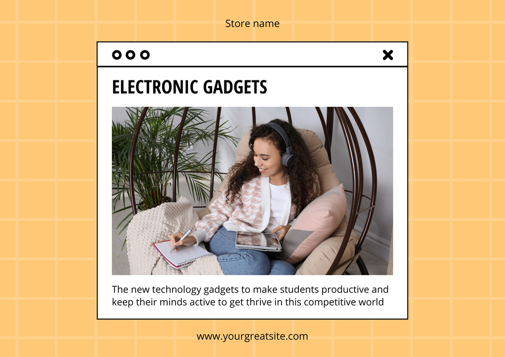 Back to School Special Offer For Electronic Gadgets Poster B2 Horizontal – шаблон для дизайна