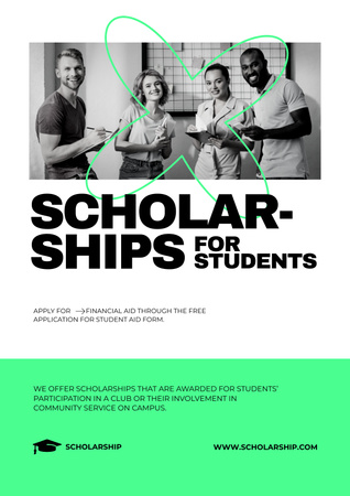 Scholarships for Students Offer Poster Modelo de Design
