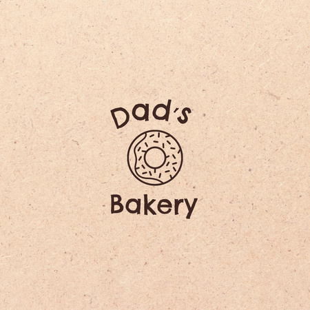 Bakery Ad with Whisk Illustration Logo 1080x1080px Tasarım Şablonu