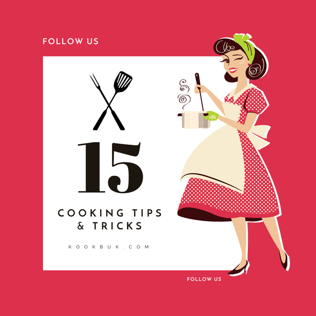 Cooking Tips and Tricks with Housewife Instagram AD tervezősablon