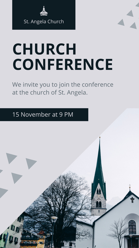 Modèle de visuel Church Conference Ad - Instagram Story