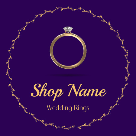 Wedding Rings Shop Promotion Animated Logo Design Template