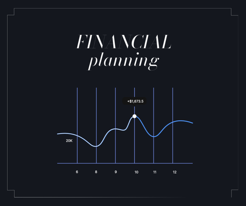 Chart for Financial Planning Facebook – шаблон для дизайну