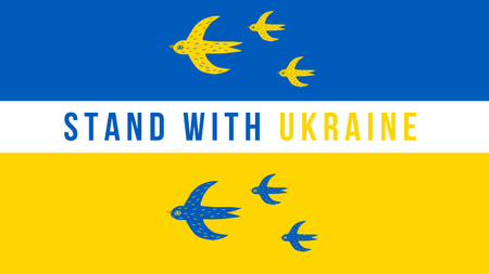 Plantilla de diseño de Stand with Ukraine Youtube 