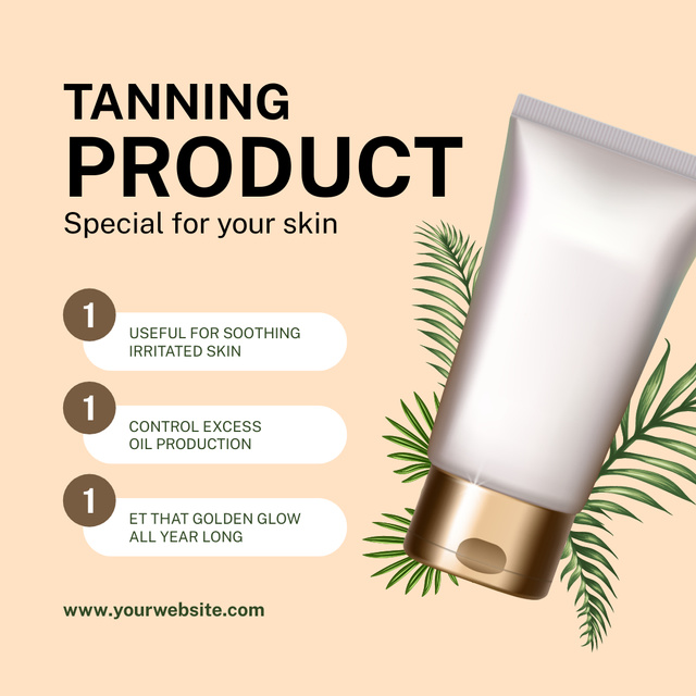 Template di design Natural Tanning Cream Instagram AD