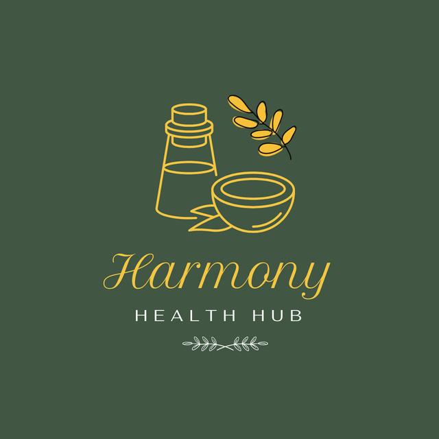 Health Hub Harmony Promotion Animated Logo Πρότυπο σχεδίασης