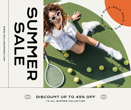 Platilla de diseño Summer Sale of Sportive Clothes Facebook