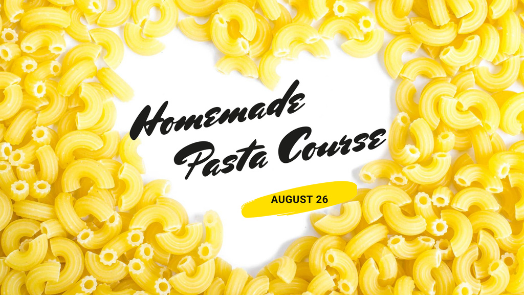 Homemade Italian Pasta Courses FB event cover Modelo de Design