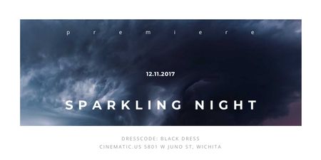 Sparkling night event Twitter Design Template