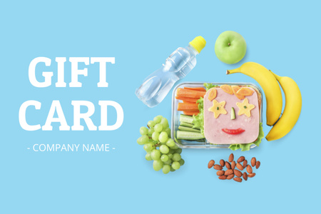 School Food Ad Gift Certificate Design Template