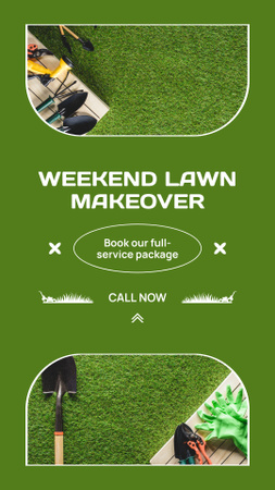 Designvorlage Lawn services für Instagram Story