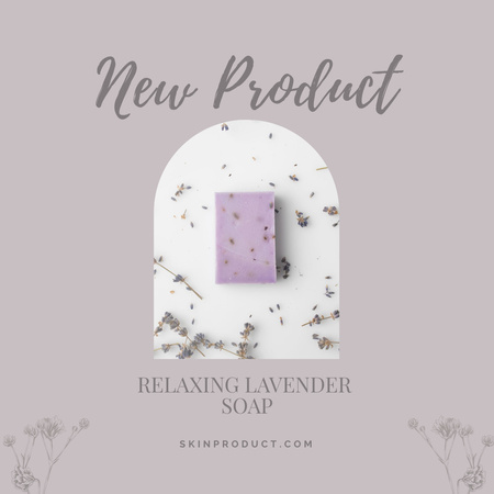 New Relaxing Lavender Soap Offer Instagram Design Template
