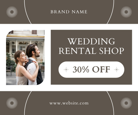 Platilla de diseño Wedding Clothes Rent Shop Offer Facebook