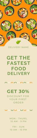 Modèle de visuel Food Delivery Deals - Skyscraper