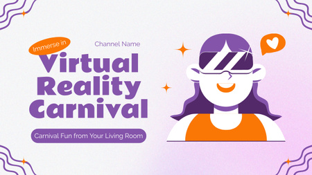 Futuristic Virtual Reality Carnival In Vlog Episode Youtube Thumbnail Design Template