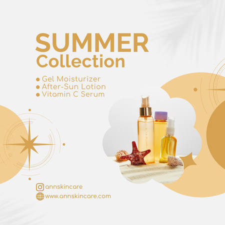 Summer Skin Care Products Instagram Design Template