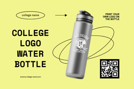 Template di design college merchandise offerta Label
