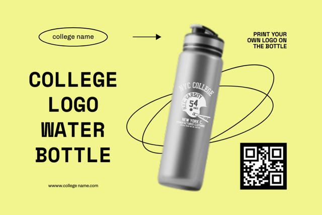 College Merchandise Offer Label – шаблон для дизайна