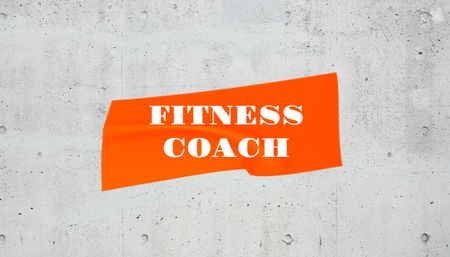 Ontwerpsjabloon van Business Card US van Aanbieding fitnesscoachservice