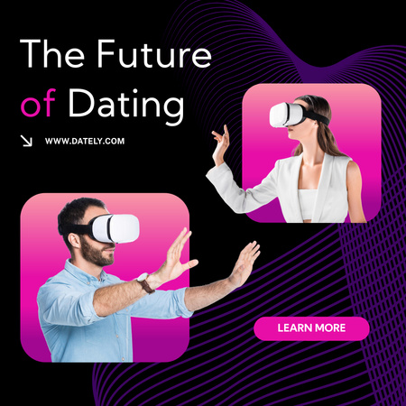 Modern App for Virtual Dating Instagramデザインテンプレート