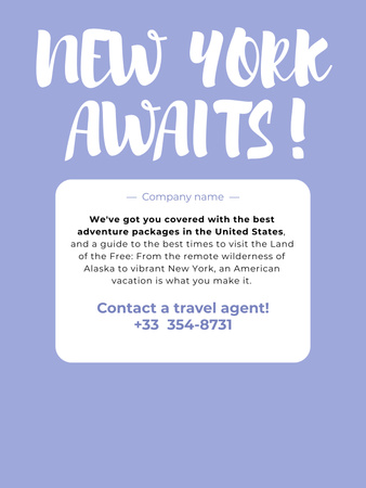 Travel Tour in USA Poster 36x48in Design Template