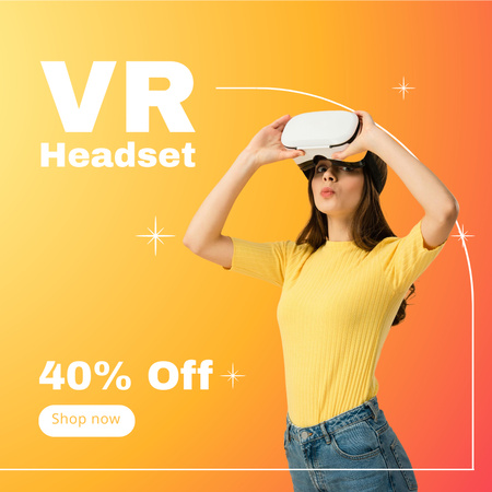 Ontwerpsjabloon van Instagram van Virtual Reality Headset Special Offer