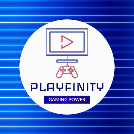 Outstanding Gaming Community Promotion With Console Animated Logo Design Template