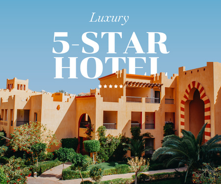 Platilla de diseño Summer Travel Offer with Luxury Hotel Medium Rectangle