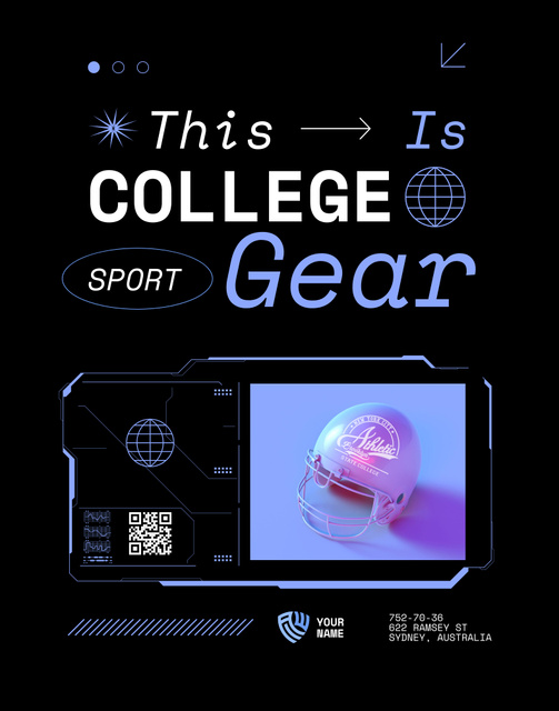 Designvorlage Selling Branded Merchandise for University Sports Teams für Poster 22x28in