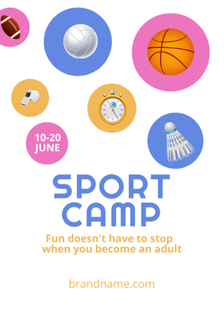 Sport Camp Ad Poster A3 Design Template