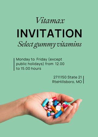 Designvorlage Pills for Immune System für Invitation