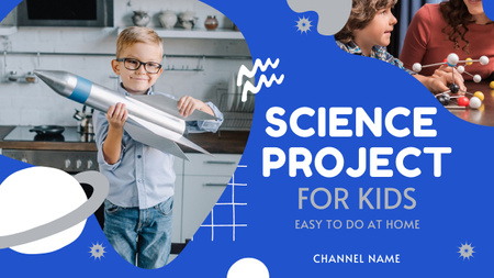 Sciense Project For Kids Youtube Thumbnail Design Template