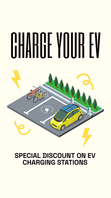 Best Deals on Charging Stations for EV Instagram Story Πρότυπο σχεδίασης