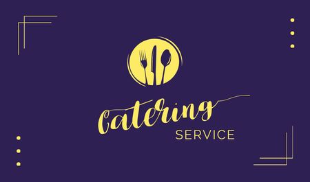 Catering Food Service Offer Business card Design Template