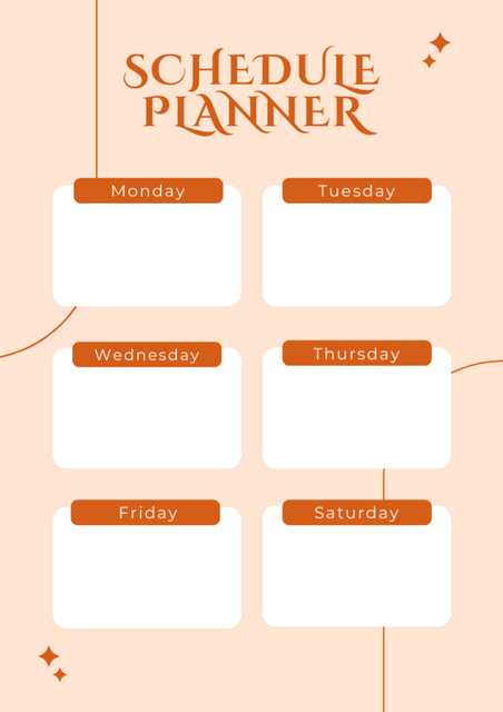 Plantilla de diseño de Minimal Weekly Planner in Pink Colors Schedule Planner 
