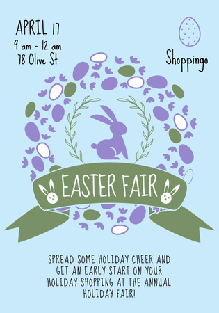 Easter Fair Event Announcement Poster 28x40in Modelo de Design