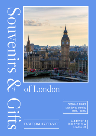 Tour to London Poster Design Template