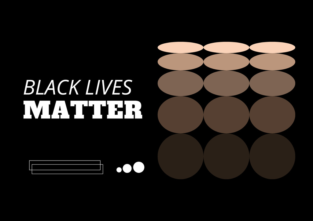 Plantilla de diseño de Protest against Racism with Diverse Types of Skin Poster B2 Horizontal 