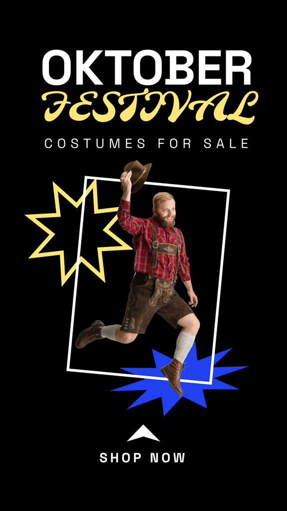 Szablon projektu Amazing Oktoberfest With Costumes at Discounted Rates Instagram Story