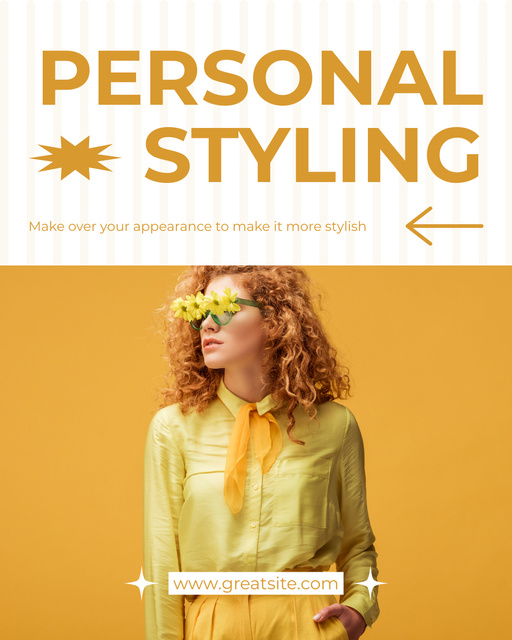 Personal Styling of Clothes and Accessories Instagram Post Vertical Modelo de Design