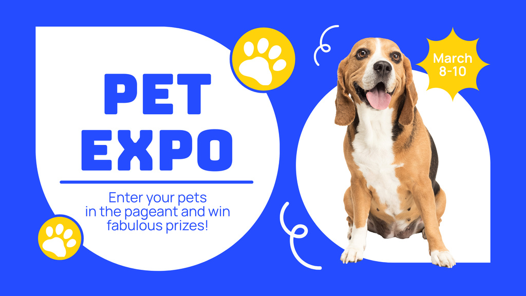 Fabulous Pet Exhibition In Spring Announce FB event cover – шаблон для дизайна