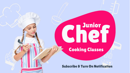 Plantilla de diseño de Clases de cocina de chef Youtube Thumbnail 