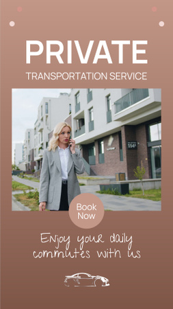 Private Transportation Service Offer Instagram Video Story Modelo de Design