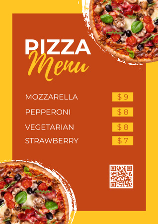 Szablon projektu Cena za pyszną świeżą pizzę Menu