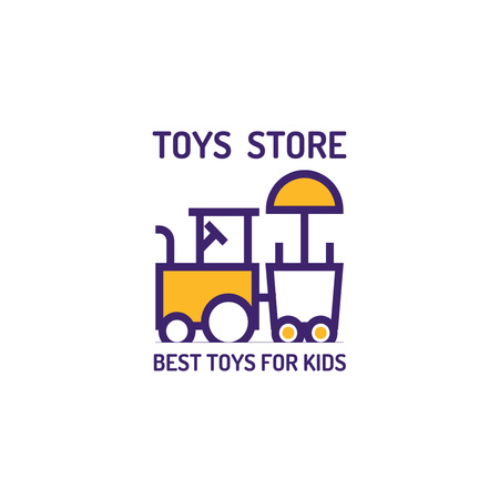 お子様に最適なおもちゃをご提案します Animated Logoデザインテンプレート