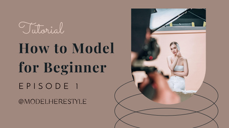 Model For Beginner Tutorial Youtube Thumbnail Design Template
