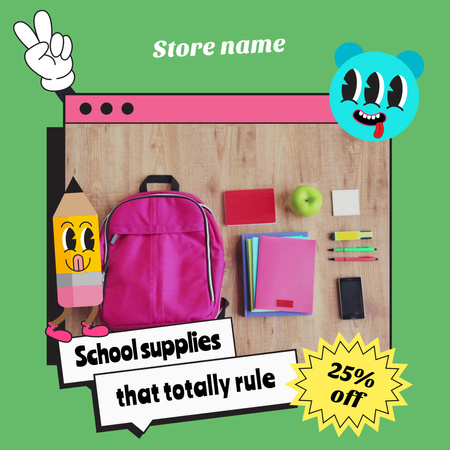 Back to School Special Offer Animated Post Modelo de Design